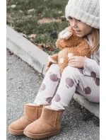 Dětské Teplé Sněhule Semišové Velbloud Gooby Dětské Teplé Sněhule Semišové Velbloud Gooby