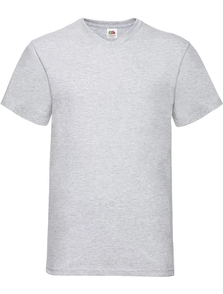 Fruit of the Loom Valueweight V-Neck T Tričko s výstřihem do V 16.1066 heather grey