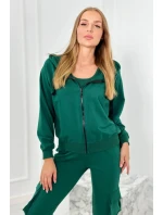 Set 3 v 1 mikina + top + kalhoty zelený