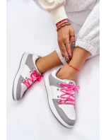 Dámské klasické dvoušněrovací tenisky bílo-šedé Jella