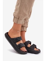 Dámské Sandały Na Platformě S Přezkami Černé Nitiana