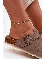 Dámské pantofle Chodaki Z Přírodního Semiše Vinceza 101332 Tmavě Béžové