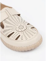 Módní dámské polobotky hnědé na plochém podpatku Módní dámské polobotky hnědé na plochém podpatku