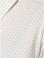 Pánská bílá vzorovaná košile slim fit FashionStreet DX2694