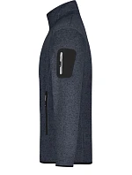 Daiber JN 762 Pánská pletená fleecová bunda 02.0762 dark grey melange/silver