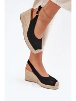 Dámské Sandály Na Klíně S Pletením Černé Tulliata