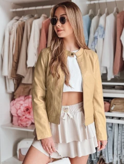 Dámská kožená bunda s kapucí METSOUL beige FashionStreet TY4745