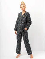 Pyžamo Key LNS 706 B25 dl/r S-XL dámské na zip Pyžamo Key LNS 706 B25 dl/r S-XL dámské na zip