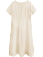 Béžové trapézové šaty (436ART)