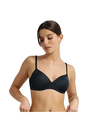 Dámská hladká podprsenka bez kostic DIM INVISIBLE WIRELESS PADDED BRA - DIM - černá