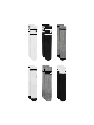 Ponožky Nike Everyday Cush Crew Youth 6PR bílé, šedé, černé CK7302 901 Ponožky Nike Everyday Cush Crew Youth 6PR bílé, šedé, černé CK7302 901