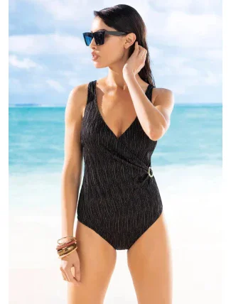 Dámské plavky LG52 černo-zlatá - Sielei