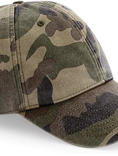 Beechfield B 655 6 panelová nízkoprofil kšiltovka "Vintage" 53.0655 vintage jungle camo