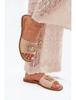 Ploché Dámské Klapky S Ozdobným Detailem Béžové Nenitta Ploché Dámské Klapky S Ozdobným Detailem Béžové Nenitta