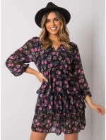 WN SK 21049 šaty.38X černá a růžová