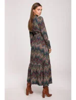 S291 Maxi šaty s aztéckým potiskem - model 2