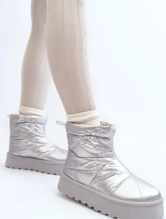 Dámské sněhule na masivní platformě VL226P Stříbrná - Seastar