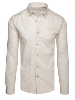 Pánská ležérní béžová košile FashionStreet DX2652