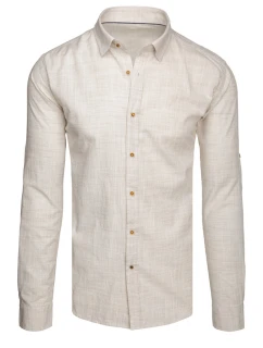 Pánská ležérní béžová košile FashionStreet DX2652