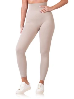 Dámské módní legíny RELAX & GO RIB OPTIC LEGGINGS - BELLINDA - taupe