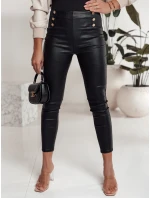 Dámské voskované kalhoty SKINLOVE s vysokým pasem černé FashionStreet UY2198