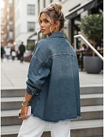Dámská džínová košilová bunda modrá FashionStreet TY5683