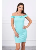 Španělské šaty s volánky mint Španělské šaty s volánky mint