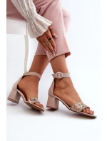 Sandály Na Podpatku Maciejka 04141-49 Béžové Sandály Na Podpatku Maciejka 04141-49 Béžové