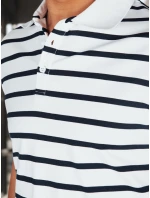 Pánská pruhovaná polokošile bílá FashionStreet PX0638