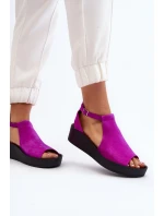 Zazoo 2914 Dámské sandály z semiše Fuchsie