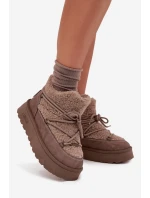Dámské sněhule na platformě Big Star – hnědé