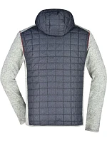 Daiber JN 772 Pánská pletená hybridní bunda 02.0772 light melange/anthracite melange