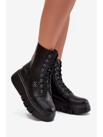 Zamszové Botky Workery Na Masivní Platformě Koturnie Černé Lavica Zamszové Botky Workery Na Masivní Platformě Koturnie Černé Lavica