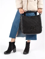 Stylové dámské kotníčkové boty černé na širokém podpatku Stylové dámské kotníčkové boty černé na širokém podpatku