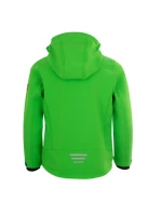TrollKids Dětská softshellová bunda Trollfjord Jacket bright green/med blue větruodolná zelená (161-304)