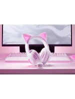 Drátová sluchátka do uší Razer Kraken Kitty V2 s mikrofonem a potlačením šumu bílá