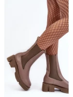 Dámské boty s ponožkou 2693/230 Laura Messi hnědé
