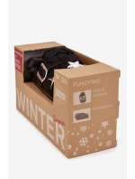 Dámské pantofle s ozdobami a sponou vyhřívané kožešinou černé Thalora