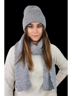 Set čepice a šála K.23.230.06 šedý - Kamea Set čepice a šála K.23.230.06 šedý - Kamea