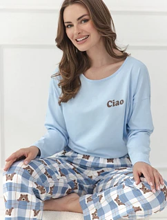 3631 DÁMSKÉ DLOUHÉ PYŽAMO FREJA S–XL