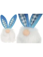 Včelí zajíc 18 cm modrá jarní dekorace dětské