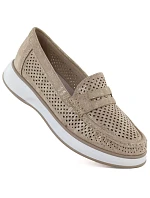 Dámská zlatá prolamovaná obuv Sergo Leone MK098H