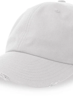 Atlantis Headwear Dad Hat Destroyed-S 6 panelová baseballová kšiltovka 33.0243 white