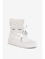 Dámské sněhule s ozdobným uvázáním bílé Siracna