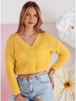 Dámský oversize žebrovaný svetr SWEETDREAM žlutý FashionStreet MY2462 Dámský oversize žebrovaný svetr SWEETDREAM žlutý FashionStreet MY2462