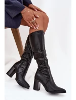 Dámské kozačky na podpatku Vinceza 16511 Černé Dámské kozačky na podpatku Vinceza 16511 Černé