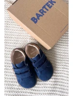 Kožené Dětské Polobotky Barefoot S Odrazkami Bartek 8600366 Tmavě Modré