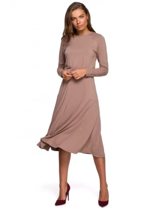 S234 Přiléhavé šaty cappuccino - Stylove S234 Přiléhavé šaty cappuccino - Stylove