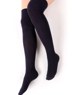 Hladké dámské nadkolenky 076