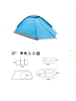 Kempinkový stan NILS CAMP Nightfall NC6033 pro 2 osoby modrý